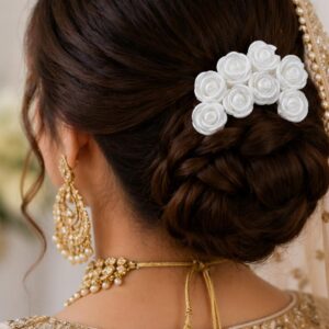 White Rose Bun Accessory