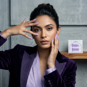 Lavender Press-On Nails – Glossy Almond