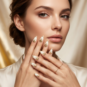 Gold Leaf Nails
